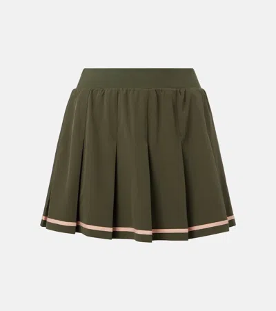 Varley Clarendon Pleated High-rise Skort In Green