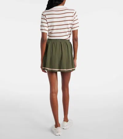 Varley Clarendon Pleated High-rise Skort In Green