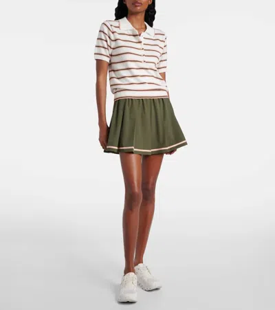 Varley Clarendon Pleated High-rise Skort In Green