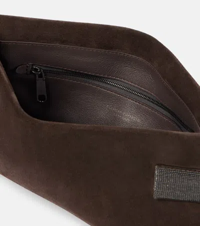 Brunello Cucinelli Clutch Bag Rectangular Contrast Handles