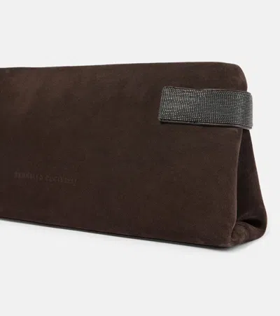 Brunello Cucinelli Clutch Bag Rectangular Contrast Handles