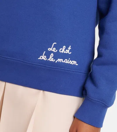 Valentino Blue Cotton "v" College Sweatshirt