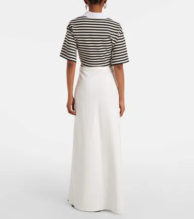 Max Mara Off-white Clavier Maxi Skirt In White