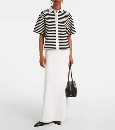 Max Mara Off-white Clavier Maxi Skirt In White