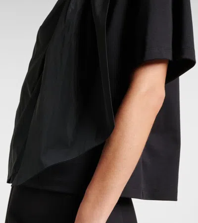Max Mara Cotton Bow-detail T-shirt In Black