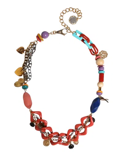 Dolce & Gabbana Multicolor Embellished Waist Chain Women's Belt