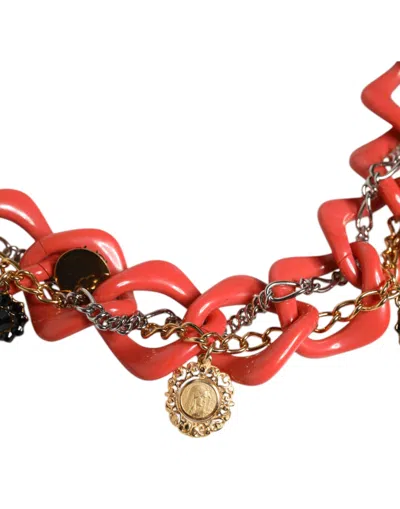 Dolce & Gabbana Multicolor Embellished Waist Chain Women's Belt