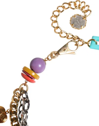 Dolce & Gabbana Multicolor Embellished Waist Chain Women's Belt