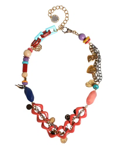 Dolce & Gabbana Multicolor Embellished Waist Chain Women's Belt