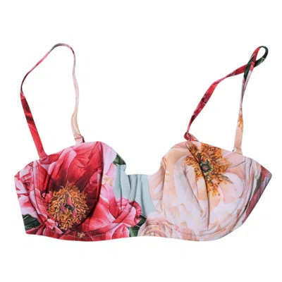 Pre-owned Dolce & Gabbana Multicolor Floral Padded Balconette Bra Women's Underwear ()
