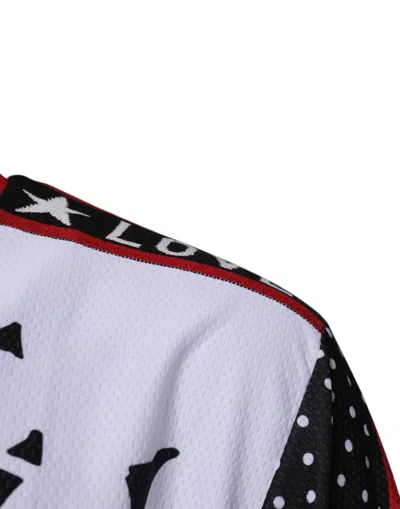 Pre-owned Dolce & Gabbana Multicolor King Panda Print Zipper Collar Men's T-shirt ()