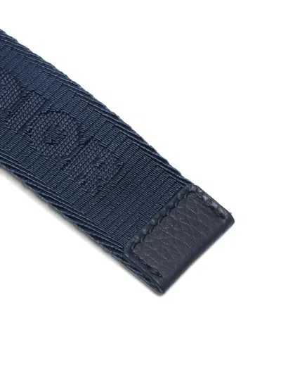 Pre-owned Dior 2010-2020s Logo-jacquard Belt In Blue