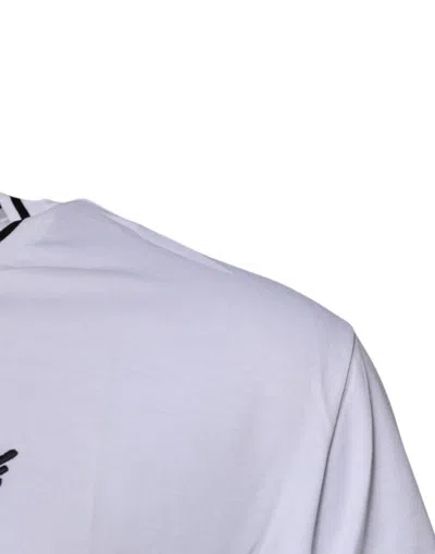 Dolce & Gabbana White Sacred Heart Short Sleeve T-shirt In White