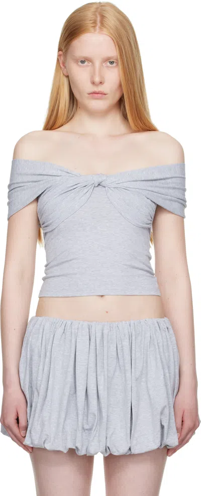 Belle Gray Peony Top