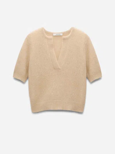 Dorothee Schumacher Extra Soft Cashmere Crop Sleeve Sweater