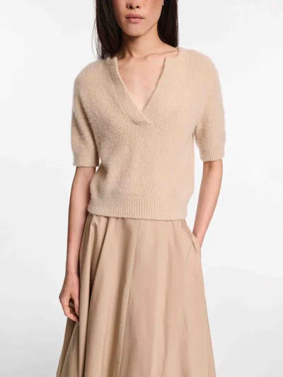 Dorothee Schumacher Extra Soft Cashmere Crop Sleeve Sweater