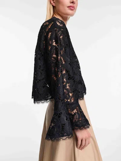 Dorothee Schumacher Cropped Blouse In Eyelash Lace