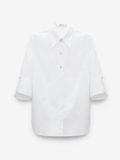 Dorothee Schumacher Half-sleeve Blouse In Cotton Poplin