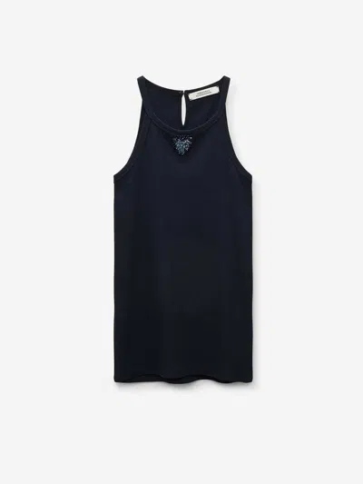 Dorothee Schumacher Tank Top With Embellished Organza Detail