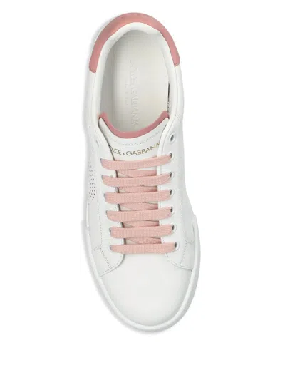 Dolce & Gabbana Women Portofino Leather Sneakers In Multi