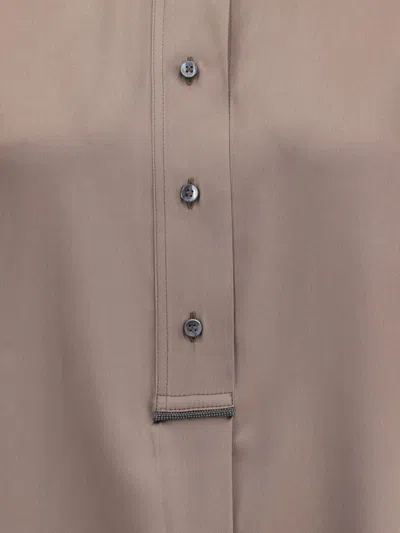 Brunello Cucinelli Jewel Embellished Silk Top