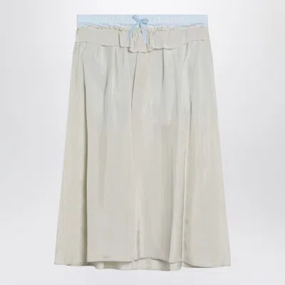 Maison Margiela Viscose Midi Skirt With Contrasting Waistband