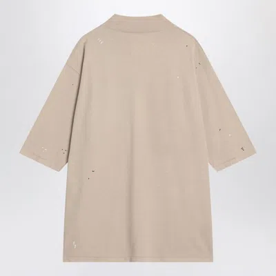 Maison Margiela Blush Beige T-shirt With Graffiti Logo