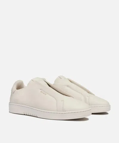 Axel Arigato Dice Laceless White Low Top Slip-on Sneakers In Suede Man