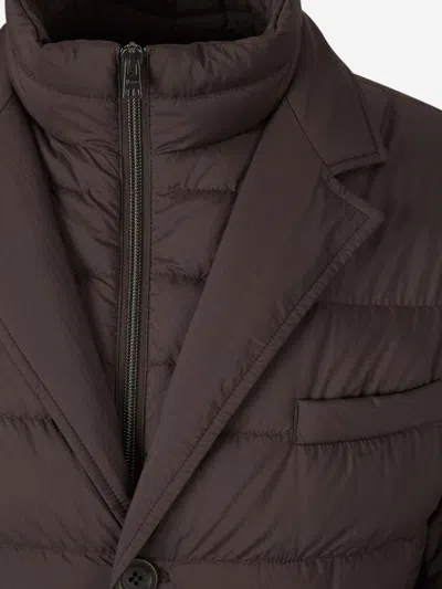 Herno Layered Effect Quilted Coat