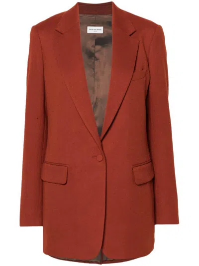 Dries Van Noten Single-breasted Wool Jacket With Structured Shoulder Pads