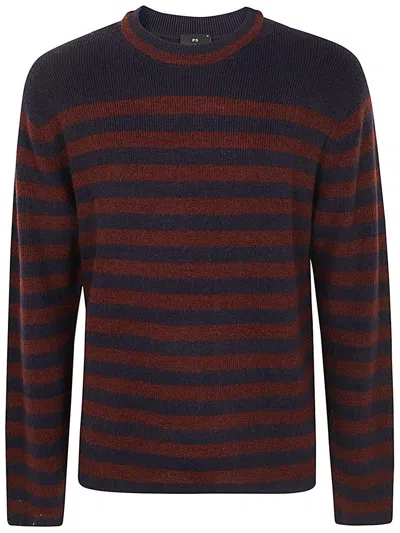 Ps By Paul Smith Ps Paul Smith Striped Wool And Mohair Blend Pullover