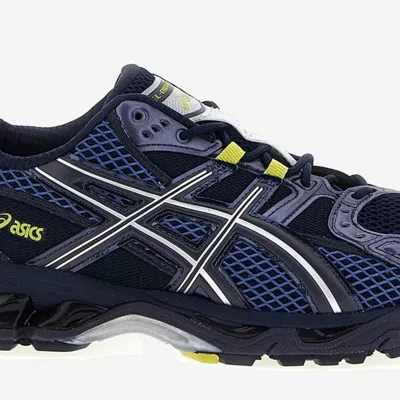 Asics Breathable Design Mesh Upper Sneakers In Blue
