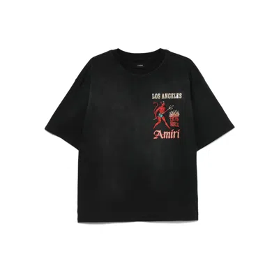 Amiri Mens Black Crystal-embellished Sinners Cotton-jersey T-shirt Xl In Black