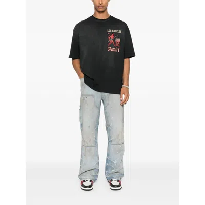 Amiri Mens Black Crystal-embellished Sinners Cotton-jersey T-shirt Xl In Black