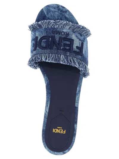 Fendi Sun Slides Frayed Edges