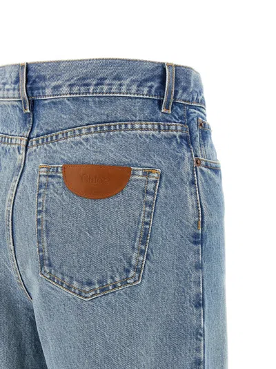Chloé Frayed Hem Five-pocket Jeans With Belt Loops