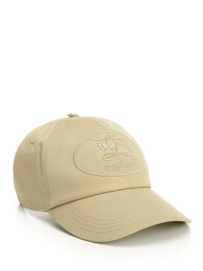 Burberry Knight Stamp Baseball Cap Hats Beige