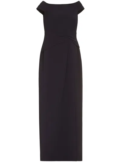 Ralph Lauren Adlar-short Sleeve-gown In Blue