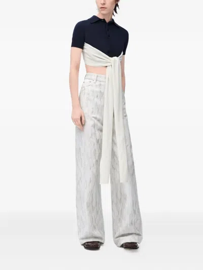 Loewe Women's Polo Sweater In Blue