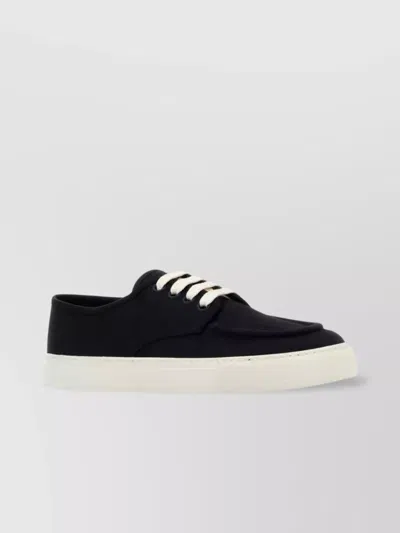 Prada Sneakers Navy Blue In Cotton Canvas In Multi