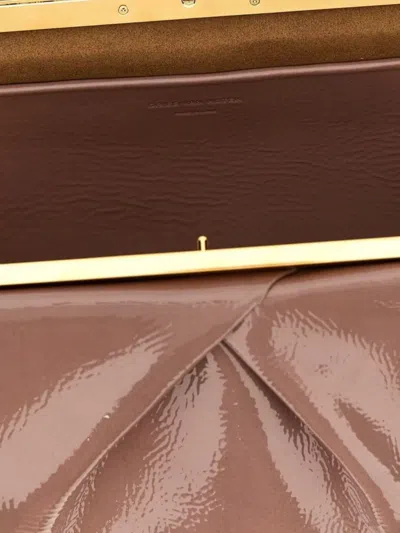 Dries Van Noten Glossy Clutch Hardware Pleated Shape