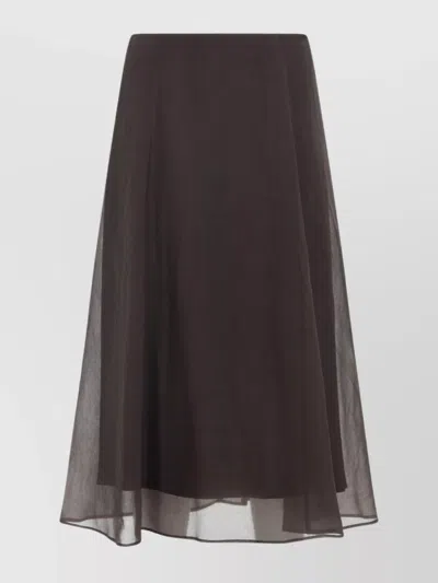 Brunello Cucinelli Pleated Skirt In Black
