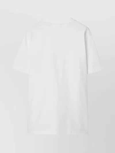 Burberry Contrast-pocket Short-sleeve Cotton T-shirt In White