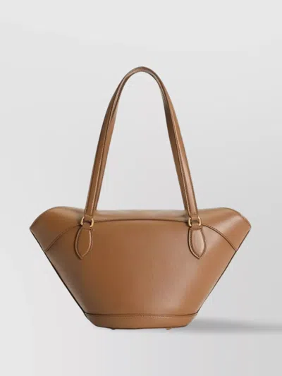 Dolce & Gabbana Brown Shoulder Bag With Two Top Handles And Buckle Closure On The Front In Brown