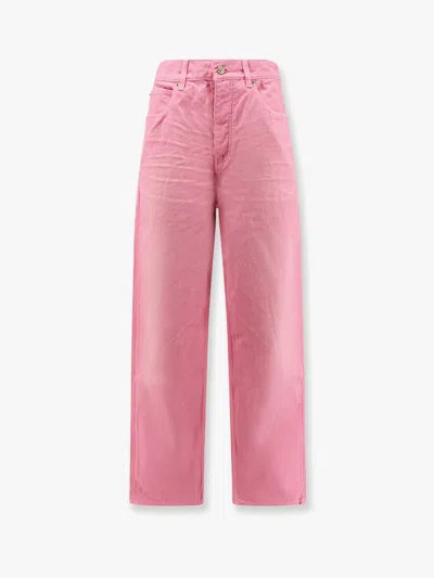 Balenciaga Wide-leg Baby Pink Jeans