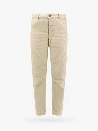 Dsquared2 Men Cotton Trouser With Back Logo Patch In Neutral