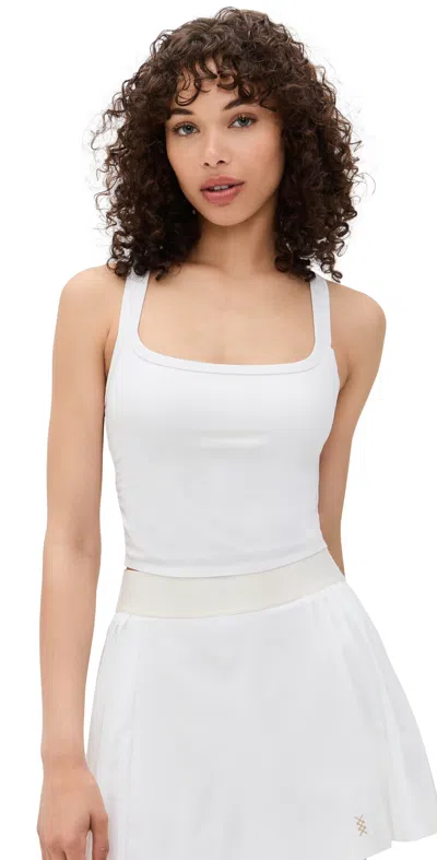 Rhone Serene Shelf Bra Crop Tank In White