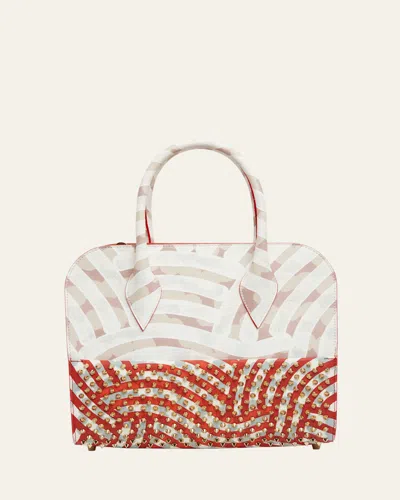 Christian Louboutin Eloise Medium Top-handle Bag In Coated Canvas And Leather