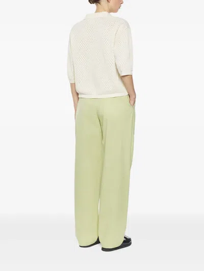 Maison Kitsuné Short-sleeved Cotton Cardigan With Open-knit Design