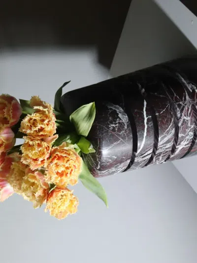 Editions Milano Medium Atlantico Stacked Marbled Vase (24.7cm X 36cm)